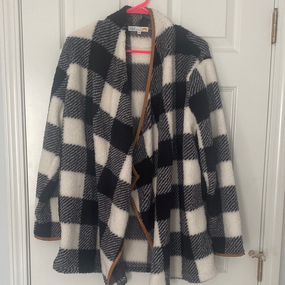 C&C California Jackets & Blazers - NWOT. C&C California Buffalo Plaid Open Front Jacket